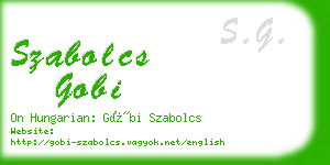 szabolcs gobi business card